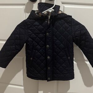 Burberry Black Quilted Kids Jacket